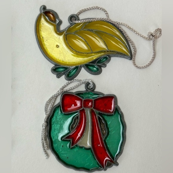 Handmade Sun Catchers Christmas Ornaments 15 Wreath Christmas Tree Train Angel - Picture 9 of 14